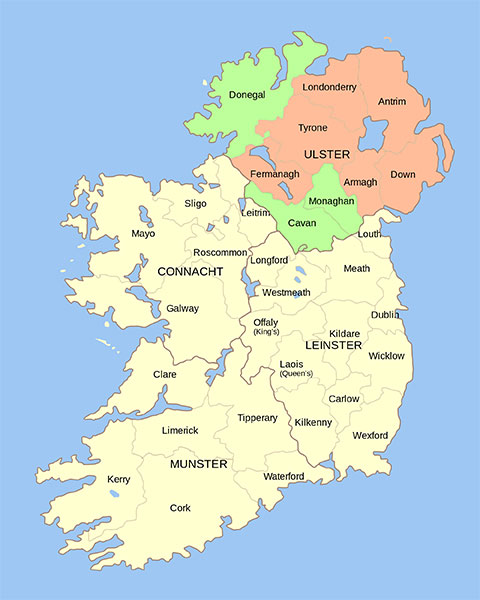 Wikipedia Map Ireland